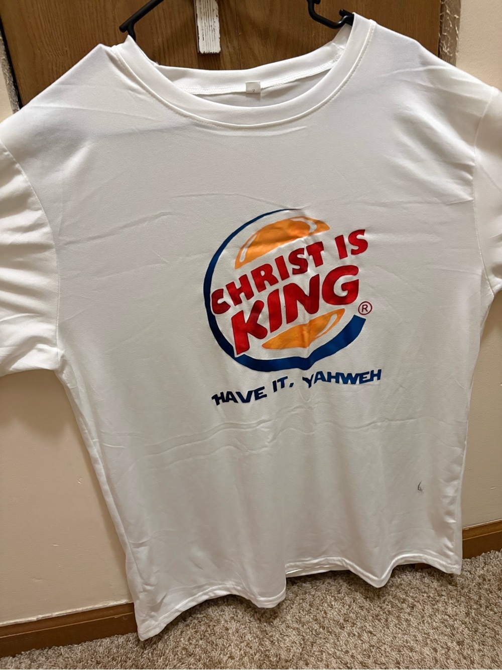 White "Christ Is King" Graphic Tee
